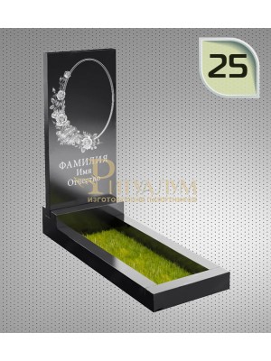 Памятник из гранита "Клипарт" с оформлением 25 — ritualum.ru